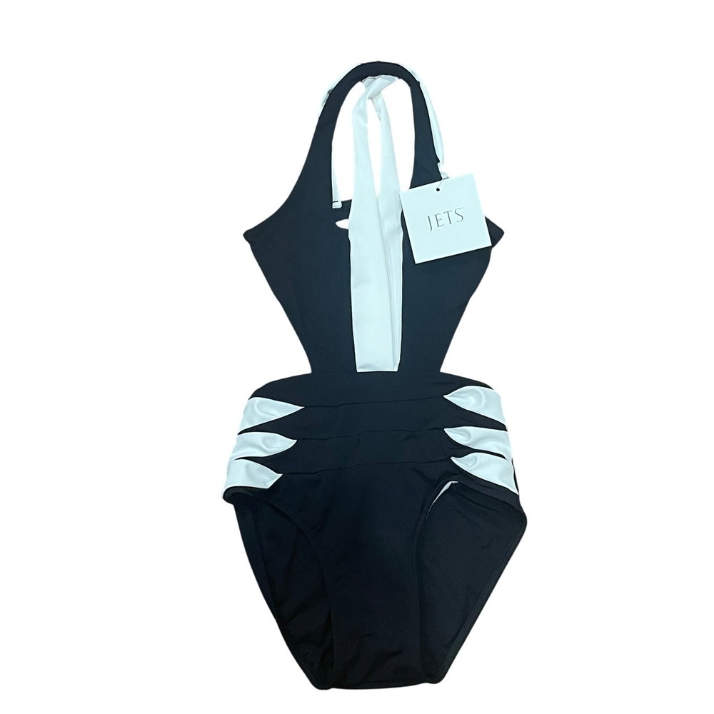 NEW Jets Swimwear Australia Banded Plunge Bathing Suit US Size 4 - Picture 3 of 8